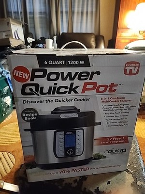 Power Quick Pot 8-in-1 6 Quart 1200W One-Touch Multi Cooker - Stainless Steel