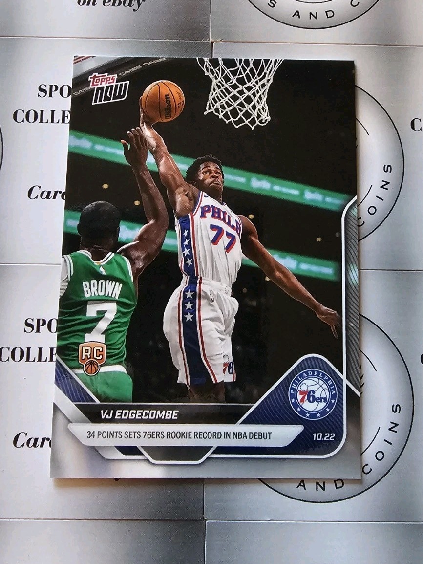 2025 Topps Now Basketball VJ Edgecombe RC, NBA Debut - #11
