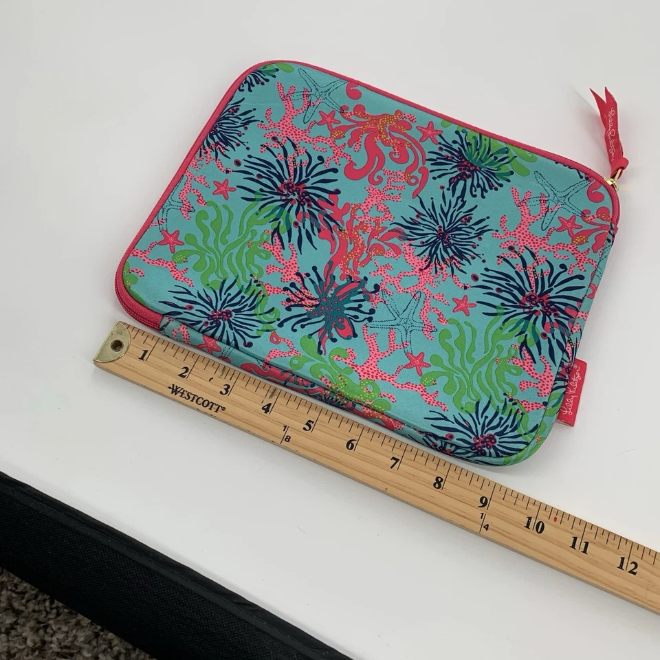 Lily Pulitzer 氯丁橡胶 iPad/上网本保护套 Dirty Shirley 蓝色珊瑚色平板电脑袋 — 第 3/4 张图片