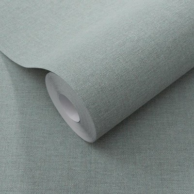 Soft Teal Linen Serenity Vinyl Wallpaper Erismann 1051018 Stylish Home Decor