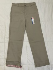 Wonder Nation Boys School Uniform Pants Stretch Khaki, Adj. waist, SIze 18 Husky