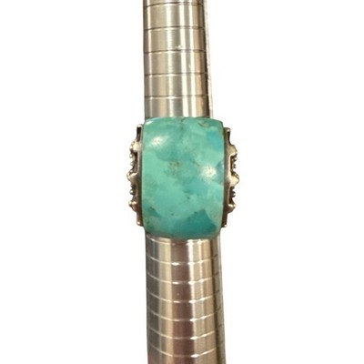 Barse Ring Damen Größe 8 Türkis Sterlingsilber 925 Statement Fan Design