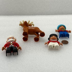 LEGO DUPLO Figures Santa Reindeer Boy Girl from Santa's Winter Holiday Set 10837
