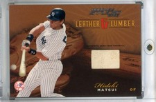 2003 Donruss Studio New York Yankees Hideki Matsui Leather and Lumber (ROOKIE YE