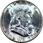 1949-S 50C Franklin Half Dollar Gem AU R19356