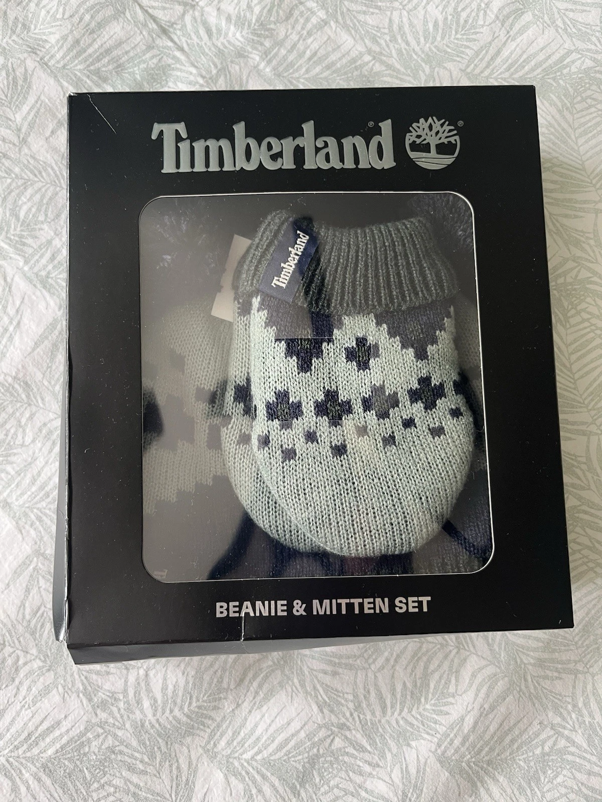 Timberland Fairisle Toddler Hat/Mittens Set - OS