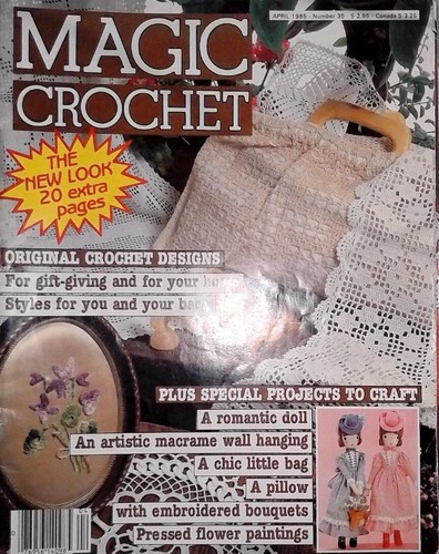 Vtg Lot 14 Magic Crochet Magazine Decorative Patterns Doilies Afghans mixed yrs - Picture 13 of 15