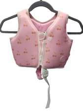 SUNNYLiFE Toddler Girls Neoprene Secure Front Zip Swim Vest, Pink, 2-3Y
