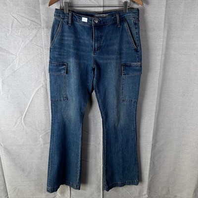 Joe's Jeans Womens Cargo Flare Medium Wash Denim Blue Jeans 29 45E22WLM5412-WLM