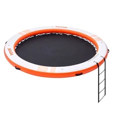 10FTx8FT Inflatable Floating Dock & 8FT Mesh Pool Platform for Water Use