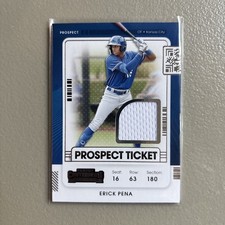 2021 Panini Contenders Prospect Ticket Erick Pena Jersey Rookie Card