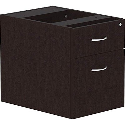 Lorell Essentials Espresso Hanging Pedestal - 2-Drawer (llr-18222) (llr18222)