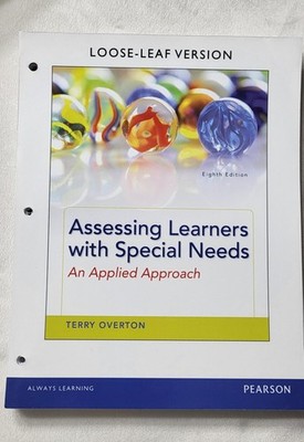 Pearson Assessing Learners with Special Needs Applied Approach 8th Ed Loose-Leaf