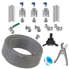 Compressed Air Piping System 3/4 inch x 100 Ft Tubing, Shop Air Line Kit for ...