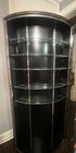 Antique Vintage Corner Cabinet With Glass Shelves And Door Early Retro Style — photo 1
