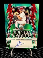 2025 Panini Prospect Edition Gage Wood Auto Green Prizm FLS-37 Future Legends