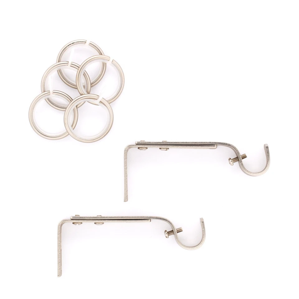 BASTONE TENDA ESTENSIBILE IN ACCAIO SATINATO DA 110 A 200 cm SCORRITENDA PORTA - Immagine 2 di 2