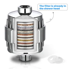 20 Stage Shower Filter for Hard Water Softener Remove Chlorine & Flouride