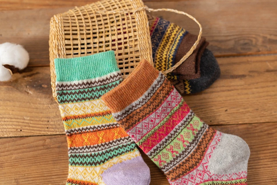 3 Pairs Womens Winter Warm Thermal Lambs Wool Merino Heavy Duty Boot Socks New - Image 4 of 4