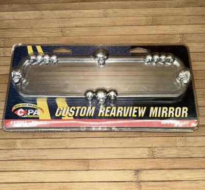 CIPA Skull Custom Chrome Interior Rearview Mirror -Approx. 10''  32001 Manual