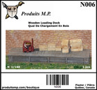 Produits MP Wooden Dock N Scale, diorama loading ramp platform # N006