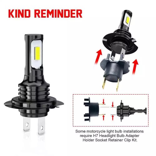 For Kawasaki ZX636 Ninja ZX-6R 2005-2006 2009-2015 ZX6R LED Headlight H7 Bulbs - Bild 3 von 13