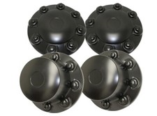 Black Wheel Trim Kit 19.5 8 Lug Center Caps F...