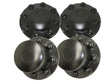 Black Wheel Trim Kit 19.5" 8 Lug Center Caps Fits 2019-2024 Chevrolet GMC HD