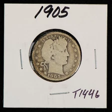 1905 25c Silver Barber Quarter - Value Coin - SKU-T1446