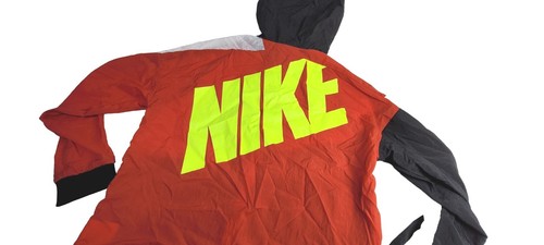 Nike Core Amplify Windbreaker Boys XL Full Zip Red Black Hoody Color Block - Picture 3 of 9