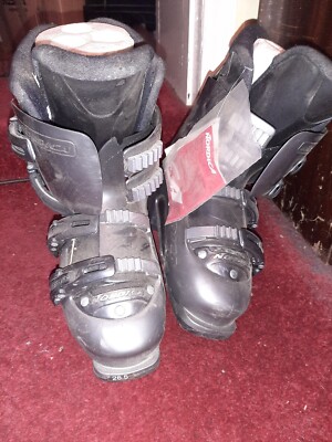 Nordica T2.2 Damen Herren Skischuhe BWT Größe 26,5 Erwachsene 8 schwarz grau
