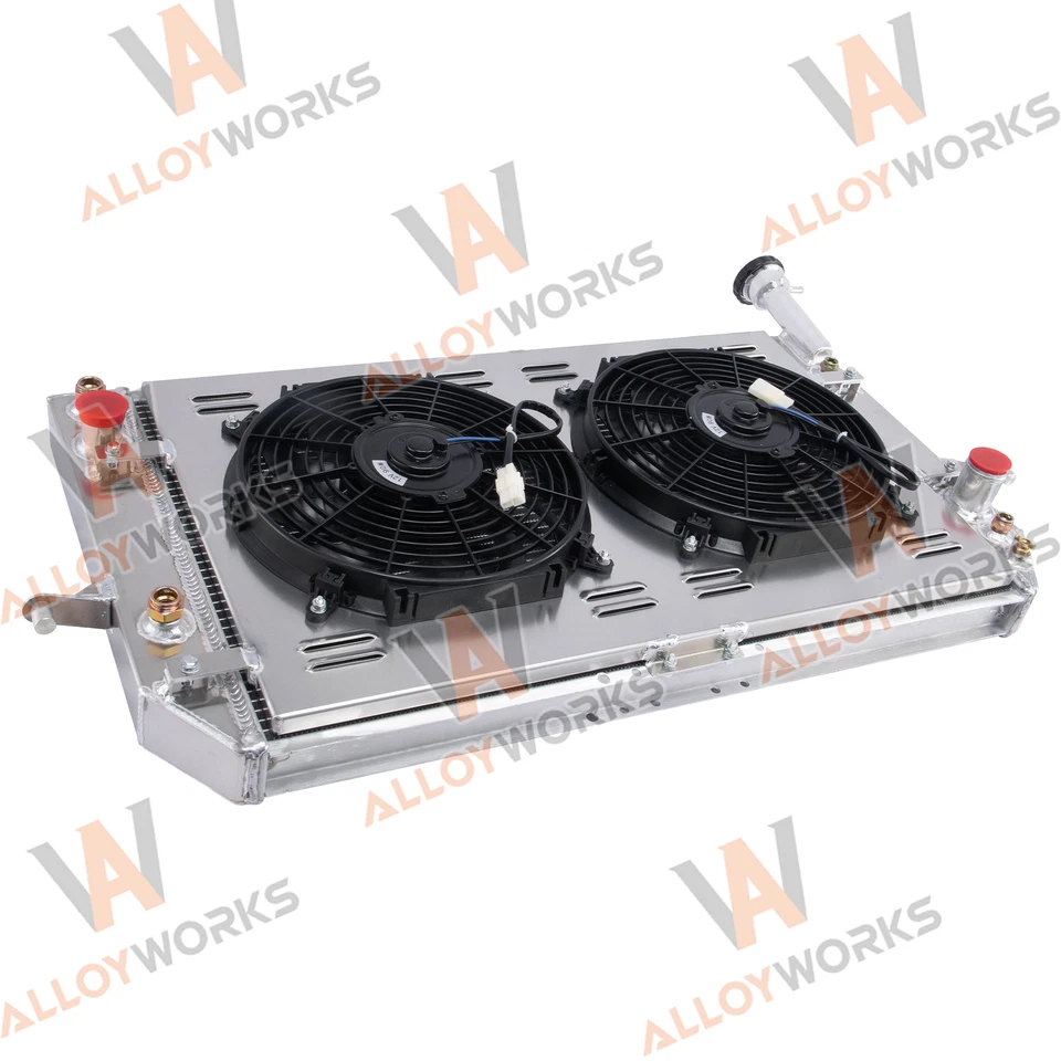 3 Row Radiator Shroud Fan+Relay For 1996-2005 Chevy Astro GMC Safari V6 4.3L AT Foto 3 de 4