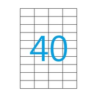 100 Blatt 52,5X29,7 Mm Etiketten 4000 Vielzweck Aufkleber 52X29Mm Luma Weiß