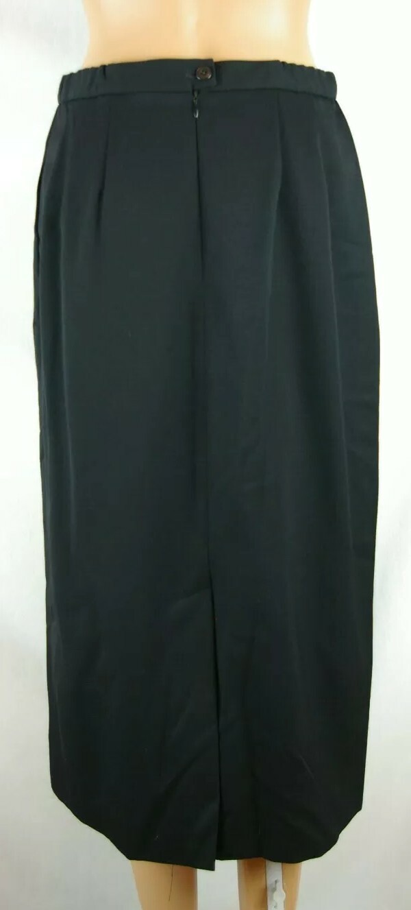Land's End Solid Black Fully Lined Pleated Front … - image 5
