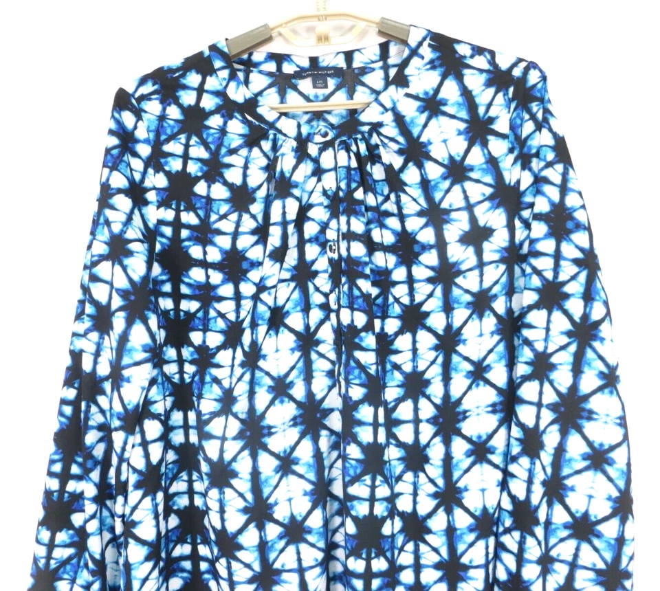 Blusa TOMMY HILFIGER Mujer Ligera Poliéster Plisada Multicolor Geo L/G Foto 3 de 4