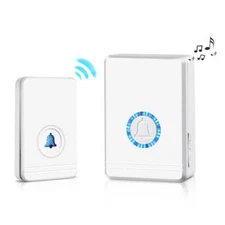 1300ft Wireless Doorbell Home Door Bell Chime Plug-in Receiver w/ LED Nightlight
