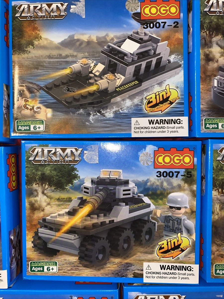 MAGIBRIX COGO ARMY ACTION FULL SET 3007/1-8 Military Lego-like