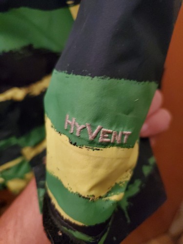 The North Face Boys Hyvent Jacket XL 18/20 Black/Green/Yellow Hooded Coat Zip - Picture 3 of 7