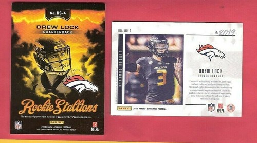 Tarjeta de camiseta de novato de los playoffs de Drew Lock 2019 y tarjeta de novato Luminance Denver Broncos - Imagen 2 de 2