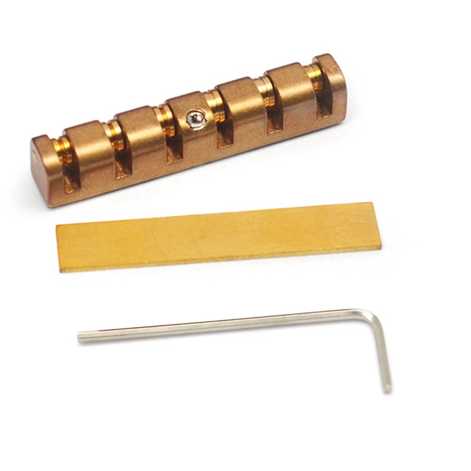 For LP/SG/ES Standard/Custom 43mm Height Adjustable Brass Roller Guitar Nut - image 3 of 4