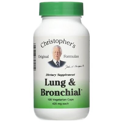 Christopher's Lung and Bronchial Formula 100 Capsules Natural Respiratory Sup...
