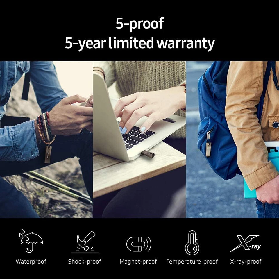 SAMSUNG Plus BAR Flash Thumb Jump Drive Memory Stick Gunmetal Titan Gray USB 3.1 - Image 4 of 4