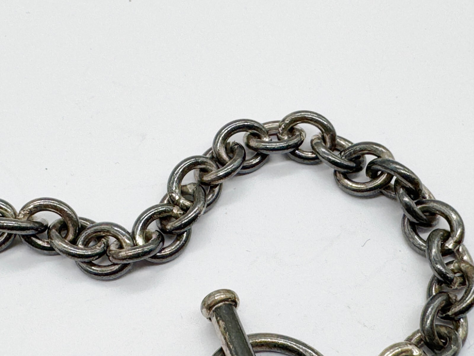 VINTAGE SOLID STERLING SILVER HOOP LOOP LOVE HEAR… - image 3