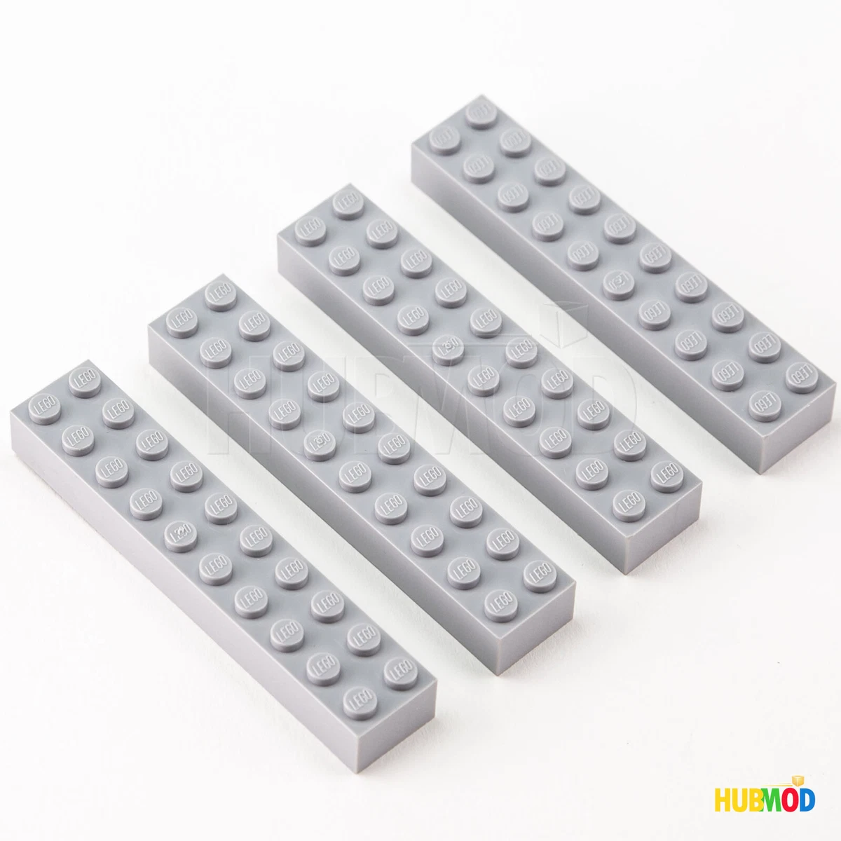 Lot of 4 Genuine LEGO Light Bluish Gray 2x10 3006 Building Bricks Blocks Parts