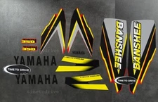 99' 1999 Yamaha Banshee Yellow/Grey/Black Decals Stickers Quad Graphics 11pc kit