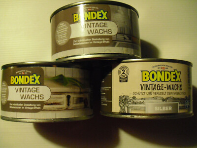  BONDEX Vintage Wachs Grau -  Möbelwachs Holzwachs 250 ml