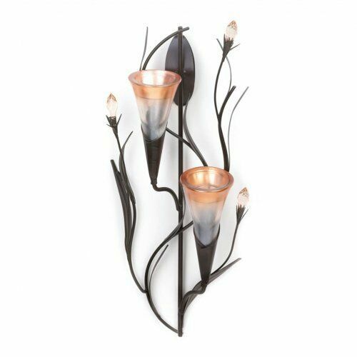 Dawn Lilies Tealight Candle Holder Wall Sconce Decor 15 1 2 Tall New10015810 For Sale Online Ebay