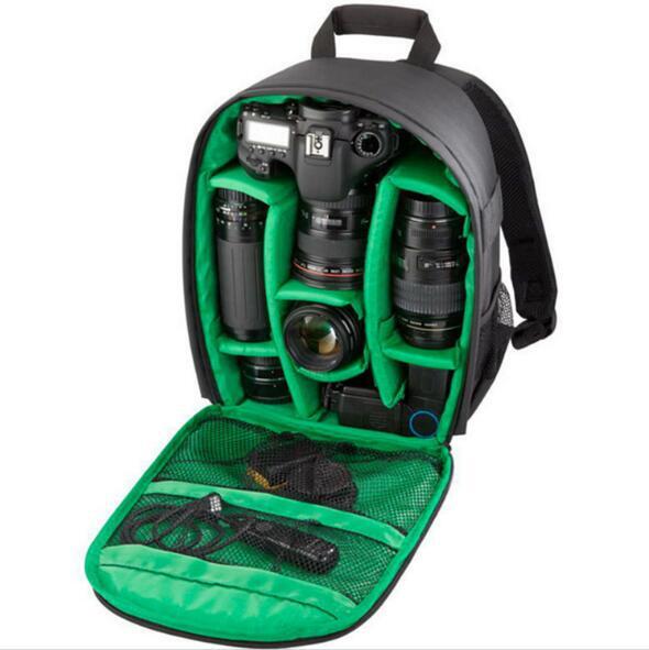 Multi-functional Camera Backpack Video Digital Bag Waterproof Outdoor Green