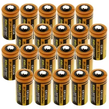 20pcs Exell CR123 2/3A 3V Lithium Batteries 123-SANYO RL123A ULCR123R