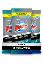 Windex Electronic Cleaning Wipes 25 Count 3 Pack Streak Free Screen Cleaner